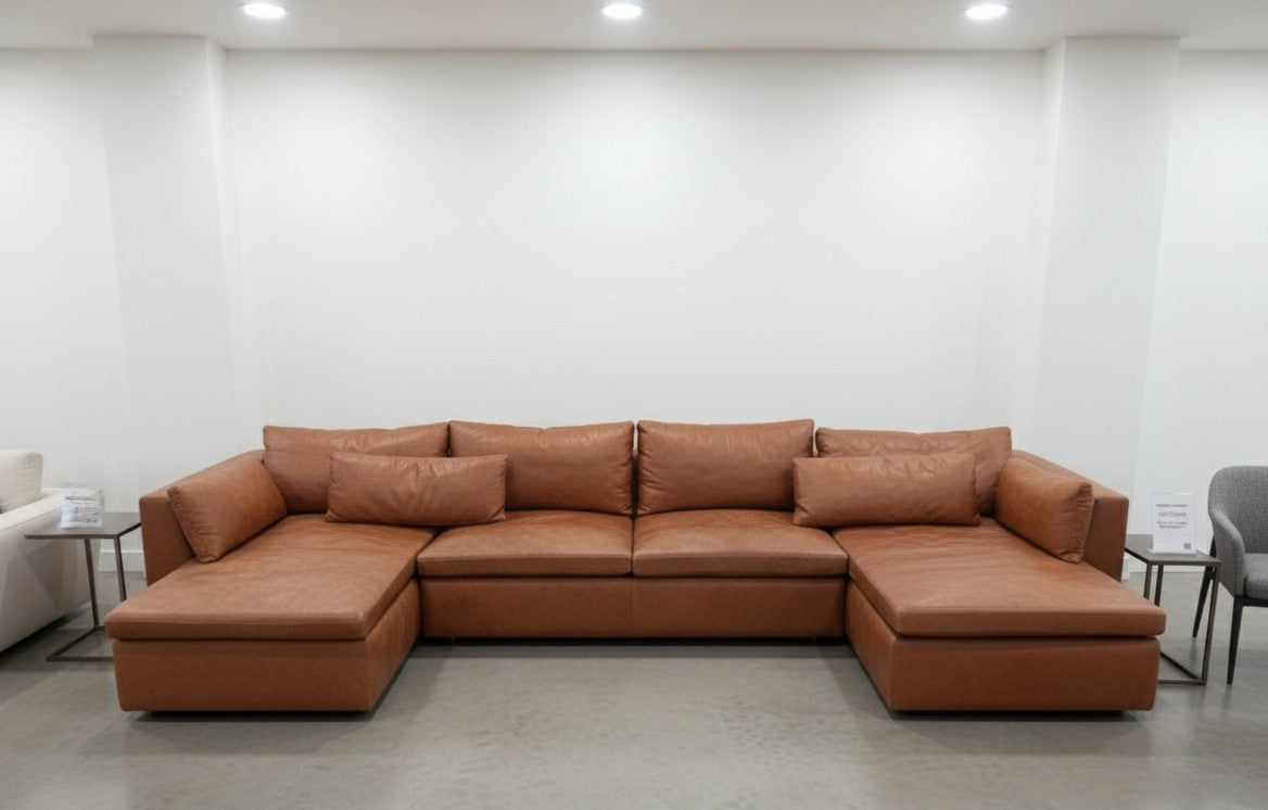 Custom Leather Sectional